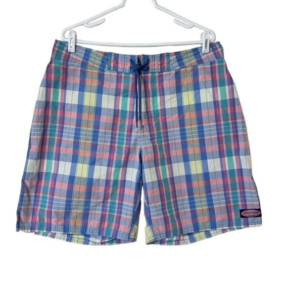 Vineyard Vines Men’s Plaid Board Shorts Sz 38 - Picture 1 of 13